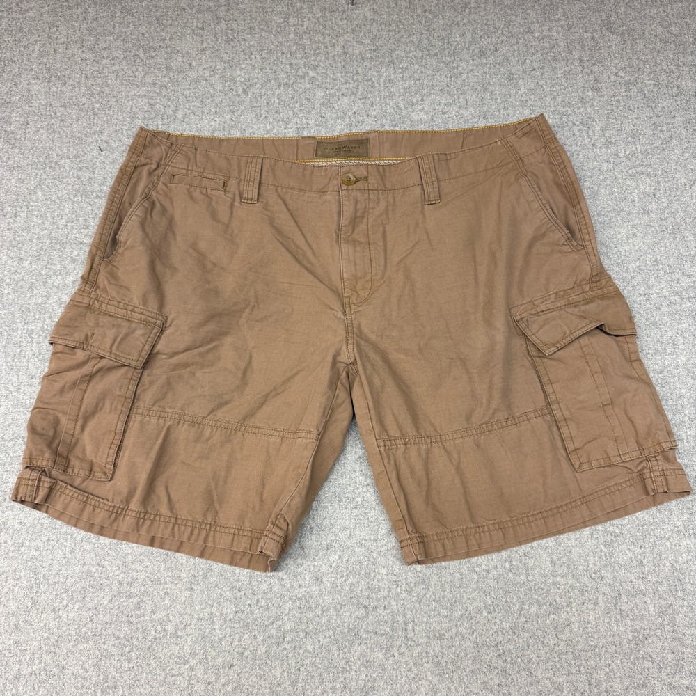 Clearwater Outfitters Cargo Shorts Size 40 Brown Cotton Utility Outdoor Pockets